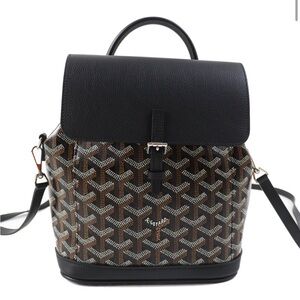Goyard Black and Brown Patterned Backpack